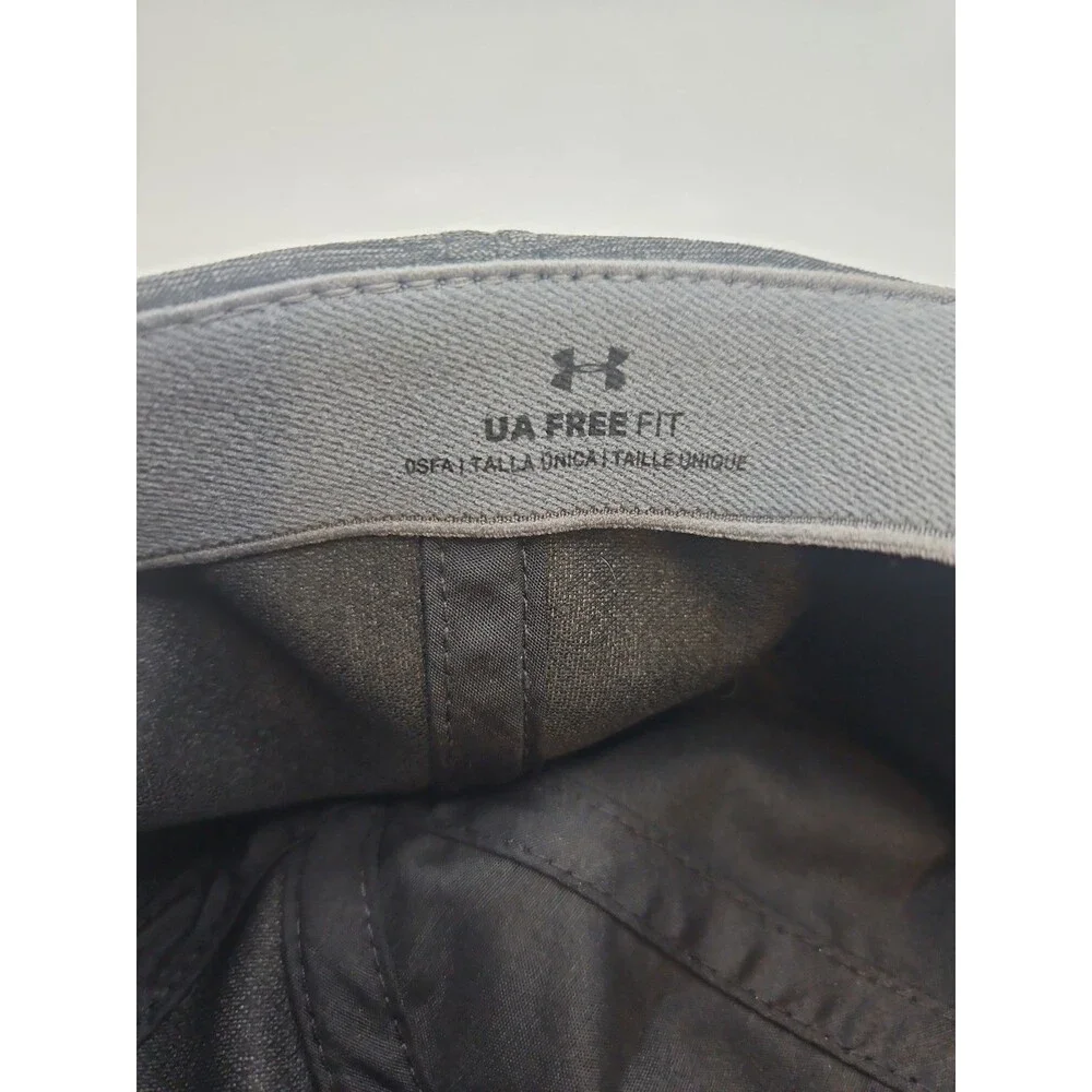 Under Armour US Free Fit Youth Hat Adjustable Grey Pink Embroidered  Logo